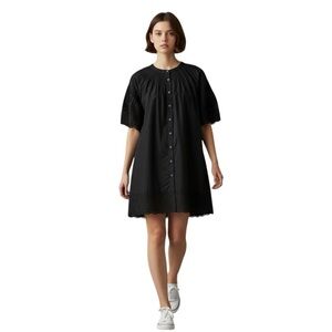 NEW J. CREW Jolie Shirt dress‎ in eyelet cotton poplin Button Down Size Small